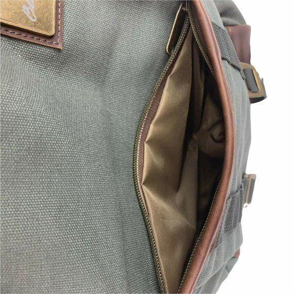 Beau Rivage Finley Mill Backpack Canvas 19.5L Travel Hiking Padded Laptop Pocket - Picture 2 of 10